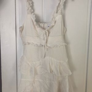 White frilly skater dress